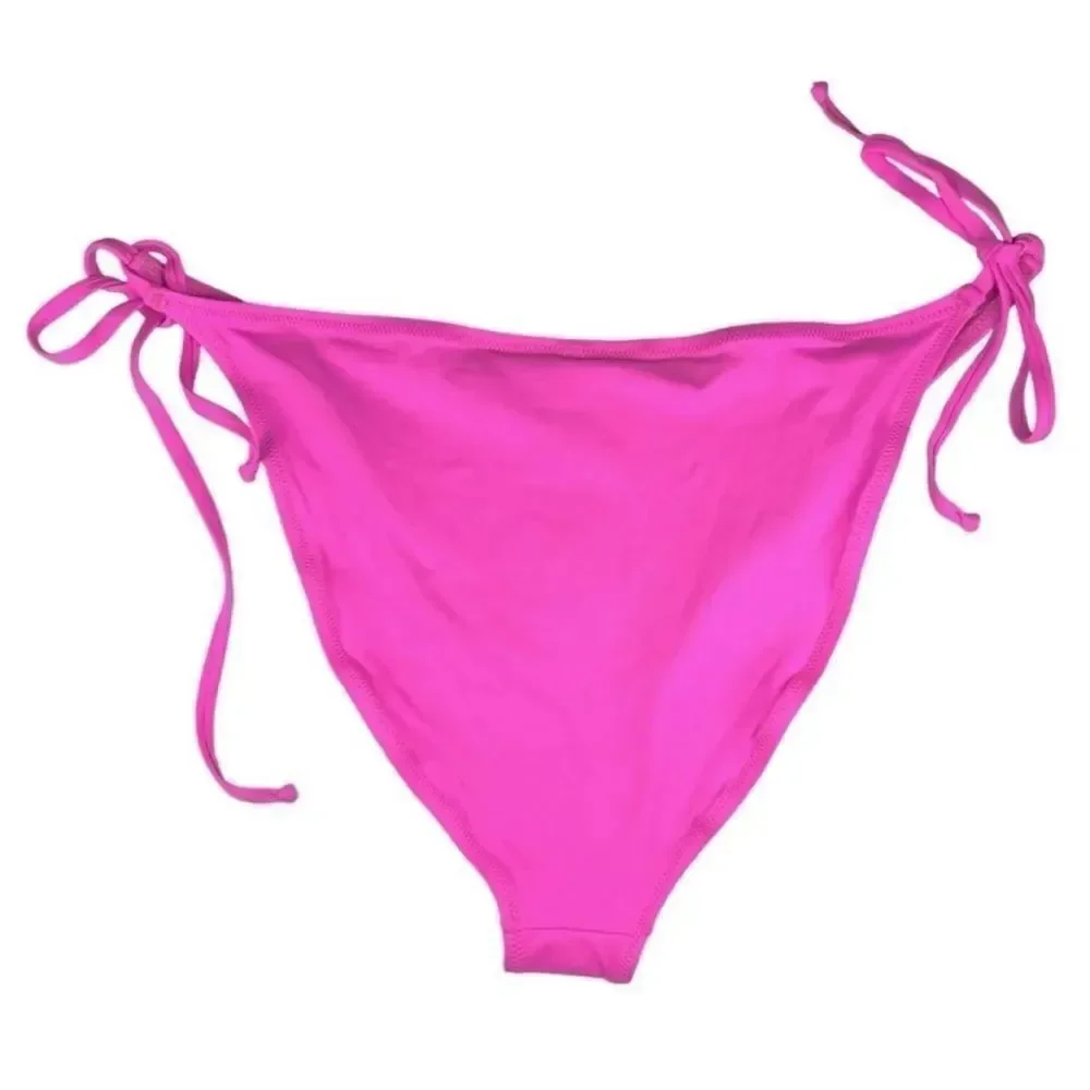NWT SKIMS Recycled Swim Low Rise Tie Bikini Bottom In Pink Taffy Swim Bottoms
